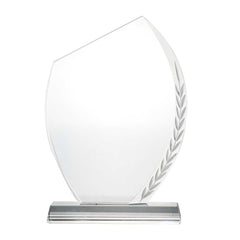 Custom Printed Crystal Awards With Engraved Leaf Design | Custom Packaging Printing | Free Design Support | Yalla Printing UAE
