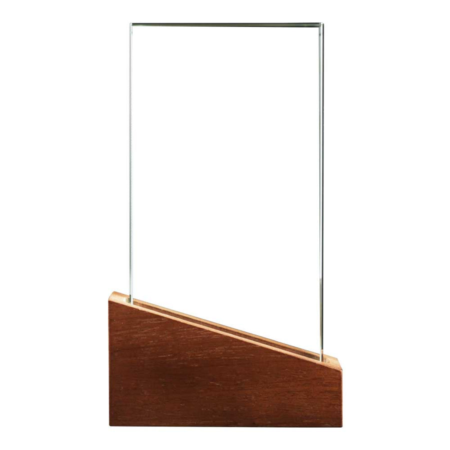 Custom Printed Crystal Awards With Wood Base | Exhibitions, Conferences, Corporate Events | Yalla Printing UAE