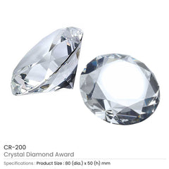 Custom Printed Crystal Diamond Awards | Corporate Award & Recognition Gift | UAE Delivery | Yalla Printing UAE