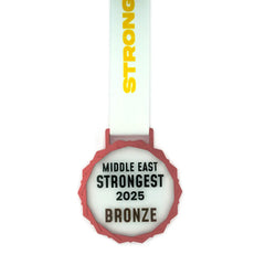 Glass Medals with Metal Frame and 3cm White Ribbon | Restaurant & Takeaway Branding – Yalla Printing UAE