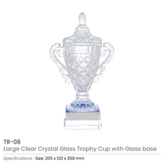 Custom Printed Large Crystal Glass Trophy Cup With Chocolate Gift Edition | Exhibitions, Conferences, Corporate Events | Yalla Printing UAE