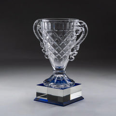 Large Crystal Glass Trophy Cup With Chocolate Gift Edition | Logo Branding Corporate Gift | UAE Delivery | Yalla Printing UAE