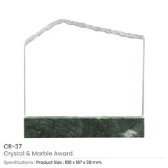 Crystal and Marble Awards in Fiber Hardboard Box