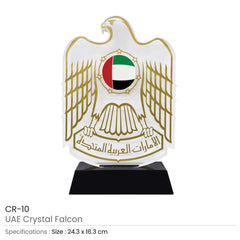 Custom Printed UAE Falcon Crystal Cr - 10 | Exhibitions, Conferences, Corporate Events | Yalla Printing UAE