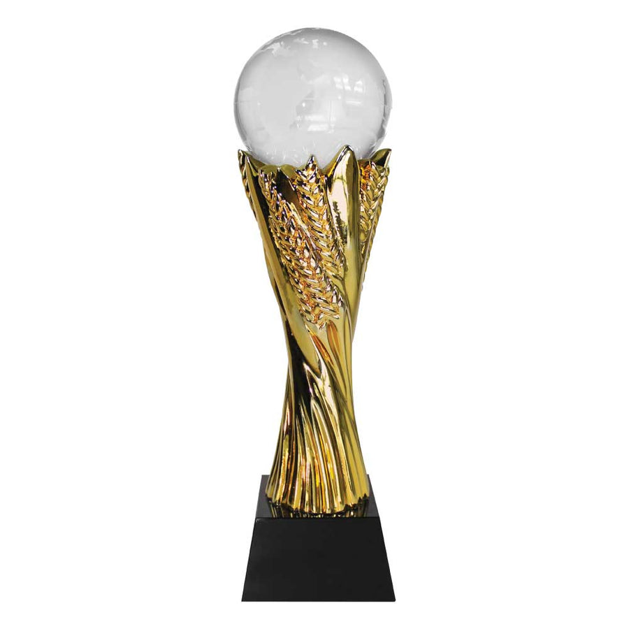 Crystal Globe Trophy | Corporate Recognition Gift – Yalla Printing UAE
