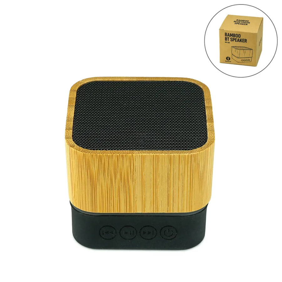USB Drives – Cube Bamboo Bluetooth Speakers V5.0 | Corporate Gifts & Promotions – Yalla Printing UAE