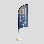 Curved Top Flag Complete with water base - Yalla Printing