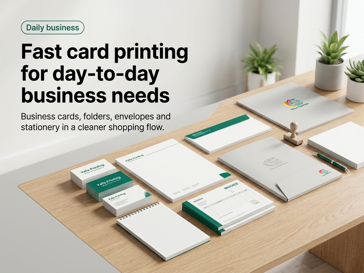 Fast card printing for day-to-day business needs