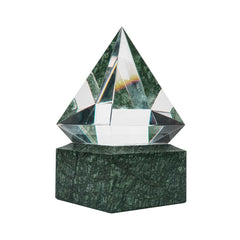 Custom Printed Diamond Shaped Crystal Awards With Marble Base | Custom Packaging Printing | Free Design Support | Yalla Printing UAE