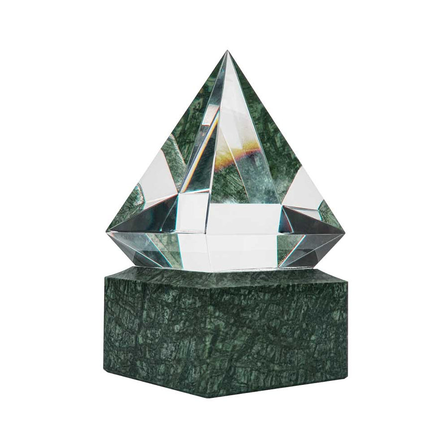 Crystal Award with Marble Base | Corporate Recognition Gift – Yalla Printing UAE