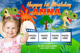 Dino-Mite Celebration" Personalized Birthday Banner - Roaring Fun for Your Little Paleontologist! - Yalla Printing