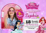 Disney Princess Dreamland" Personalized Birthday Banner - Enchanting Royalty for Your Little Princess! - Yalla Printing