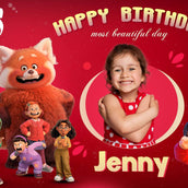 Magical 'Turning Red' Disney Pixar Birthday Banner - Personalized Party Decor - Yalla Printing