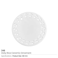 Doily Rice Ceramic Ornaments