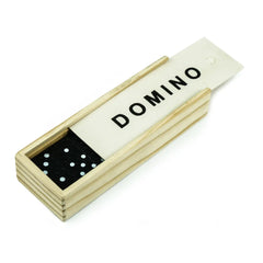 Custom Printed Domino Set Game In Wooden Slide Box - 28 Black Wooden Pieces | Custom Packaging Printing | Free Design Support | Yalla Printing UAE