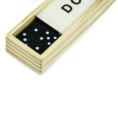 Custom Printed Domino Set Game In Wooden Slide Box - 28 Black Wooden Pieces | Custom Packaging Printing | Free Design Support | Yalla Printing UAE