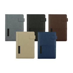 Custom Printed Dorniel A5 Pu Notebooks With Front Pocket & Magnetic Flap | Logo Branding Corporate Gift | UAE Delivery | Yalla Printing UAE