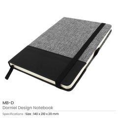 Custom Printed Dorniel Design Notebooks A5 | Logo Branding Corporate Gift | UAE Delivery | Yalla Printing UAE