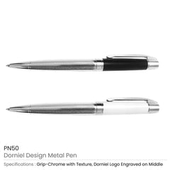 Custom Printed Dorniel Designs Metal Pens - Stainless Steel | Exhibitions, Conferences, Corporate Events | Yalla Printing UAE