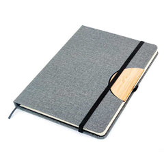 Custom Printed Notebook With Foldable Cover A5 - Bamboo | Logo Branding Corporate Gift | UAE Delivery | Yalla Printing UAE