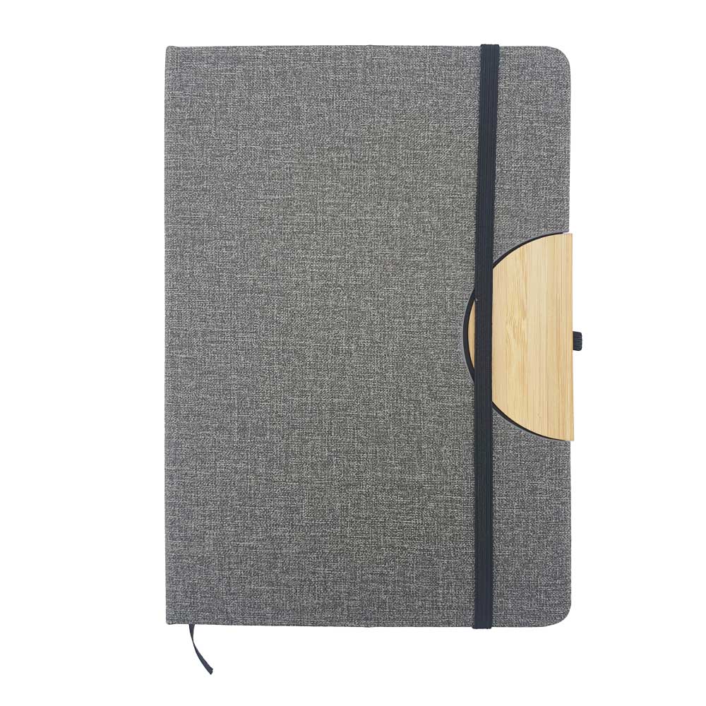Custom Printed Notebook With Foldable Cover A5 - Bamboo | Logo Branding Corporate Gift | UAE Delivery | Yalla Printing UAE