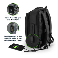 Custom Printed Multipurpose Expandable Travel Backpacks With USB Port - Premium Polyester Fabric | Premium Signage & Display Printing | Free Design Support | Yalla Printing UAE