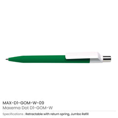 Custom Printed Dot Pens With White Clip | Logo Branding Corporate Gift | UAE Delivery | Yalla Printing UAE