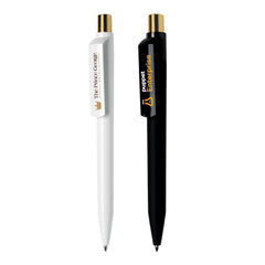 Custom Printed Dot Pens With Gold Push Button | Logo Branding Corporate Gift | UAE Delivery | Yalla Printing UAE