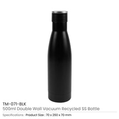 Double Wall Ss Bottles, Twist-off Lid, Ss Foldable Handle, 500ml | Logo Branding Corporate Gift | UAE Delivery | Yalla Printing UAE