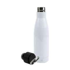 Custom Printed Double Wall Ss Bottles, Twist - Off Lid, Ss Foldable Handle, 500Ml - Stainless Steel | Exhibitions, Conferences, Corporate Events | Yalla Printing UAE