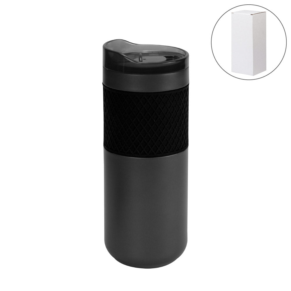 Custom Printed Double Wall Ss Bottles Slide - Lock Pp Lid 532Ml | Logo Branding Corporate Gift | UAE Delivery | Yalla Printing UAE