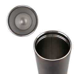 Double Wall Ss Tumblers With Transparent Lid And Metal Straw - 500ml | Logo Branding Corporate Gift | UAE Delivery | Yalla Printing UAE