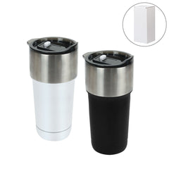 Custom Printed Double Wall Ss Tumblers With Slide - Lock Pp Lid 591Ml 20 Oz - Stainless Steel | Logo Branding Corporate Gift | UAE Delivery | Yalla Printing UAE