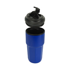 Custom Printed Double Wall Tumblers Flip - Top Pp Lid In 473Ml - Stainless Steel | Logo Branding Corporate Gift | UAE Delivery | Yalla Printing UAE