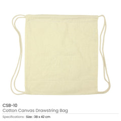 Cotton Canvas Drawstring Bags 145 GSM