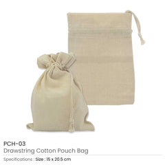 Drawstring Cotton Pouch Bags | Logo Branding Bag – Yalla Printing UAE