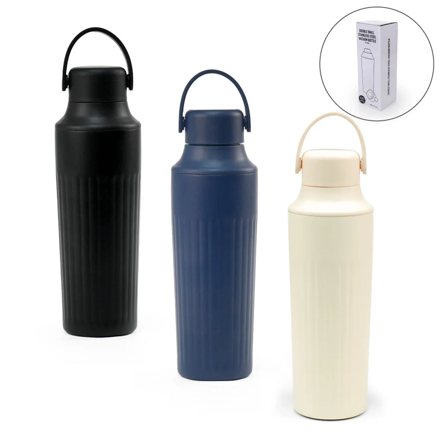 Dual Opening Ss Bottles, Double-wall Insulated Body, Powder Coated, 500ml