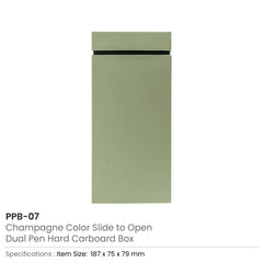 Pen Gift Sets – Dual Pen Box Slide to Open in Hard Cardboard Material | Custom Packaging Printing | Free Design Support | Yalla Printing UAE