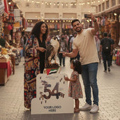 UAE National Day Falcon Foam Board Cutout – 120 × 70 cm | 54th Eid Al Etihad Cultural Display Standee | Yalla Printing UAE