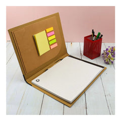 Custom Printed Eco - Friendly A4 Folders With Notepad Sticky Note Pen Card Slots | Logo Branding Corporate Gift | UAE Delivery | Yalla Printing UAE