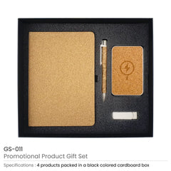 Custom Printed Eco - Friendly Gift Sets In Black Cardboard Box Gs - 011 - Cardboard / Corrugated Board | Custom Packaging Printing | Free Design Support | Yalla Printing UAE