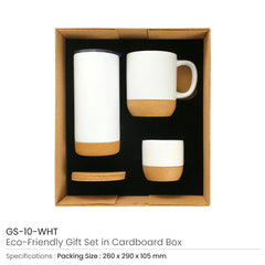 Custom Printed Cork Drinkware Gift Sets In A Cardboard Gift Box Gs - 10 - Cardboard / Corrugated Board | Custom Packaging Printing | Free Design Support | Yalla Printing UAE