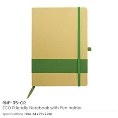 Custom Printed Eco - Friendly Notebooks With Pen Holder | Logo Branding Corporate Gift | UAE Delivery | Yalla Printing UAE