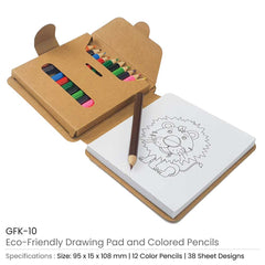 Custom Printed Drawing Pad With Color Pencils - Cardboard / Corrugated Board | Exhibitions, Conferences, Corporate Events | Yalla Printing UAE
