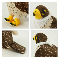 Custom Printed Falcon Plush Toys With White Scarf For Branding 22 CM | Logo Branding Corporate Gift | UAE Delivery | Yalla Printing UAE