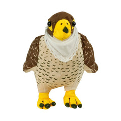 Custom Printed Falcon Plush Toys With White Scarf For Branding 22 CM | Logo Branding Corporate Gift | UAE Delivery | Yalla Printing UAE