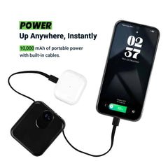 Custom Printed Fast Charging Digital Powerbank 38.5Wh With Built - In Type - C And Lightning Cable, 10000 Mah | Logo Branding Corporate Gift | UAE Delivery | Yalla Printing UAE