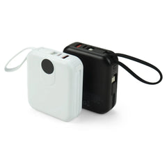Custom Printed Fast Charging Digital Powerbank 38.5Wh With Built - In Type - C And Lightning Cable, 10000 Mah | Logo Branding Corporate Gift | UAE Delivery | Yalla Printing UAE