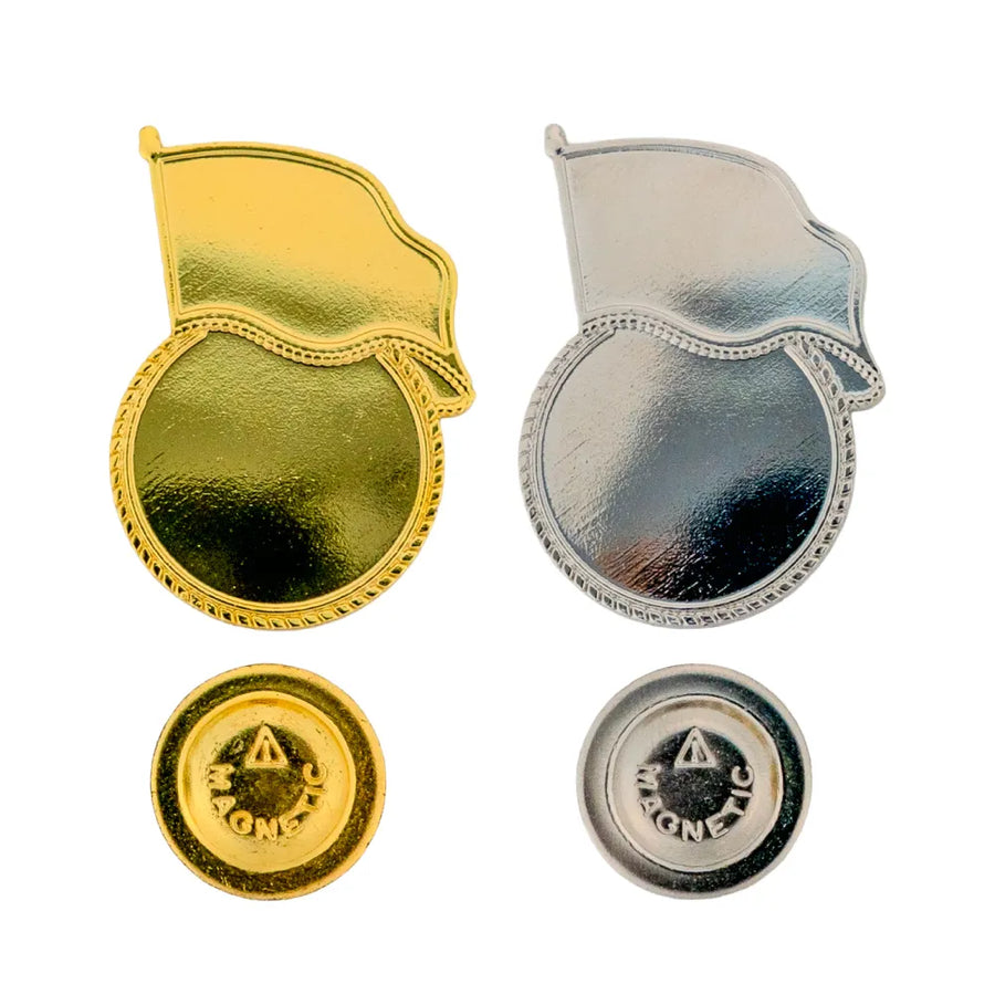Custom Printed Flag Design Metal Badges With Magnet Attachment - Stainless Steel | Exhibitions, Conferences, Corporate Events | Yalla Printing UAE