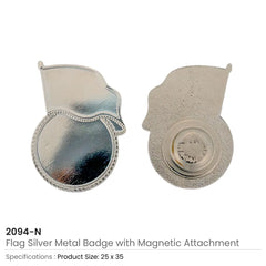 Custom Printed Flag Design Metal Badges With Magnet Attachment - Stainless Steel | Exhibitions, Conferences, Corporate Events | Yalla Printing UAE